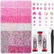 20000Pcs Pink Flatback Resin Rhinestones with 3PCS B7000 Glue
